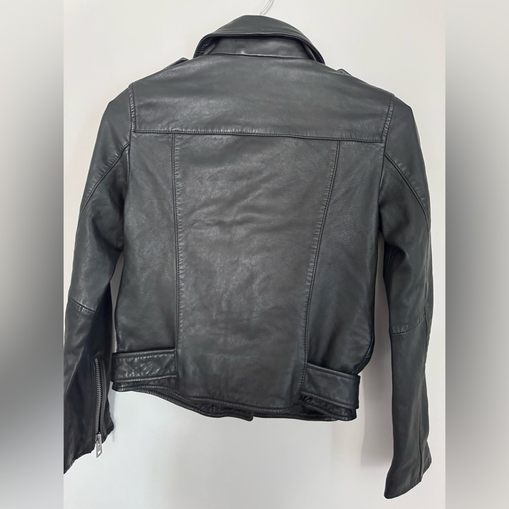 Allsaints BALFERN LEATHER BIKER JACKET size 4 - Picture 11 of 15